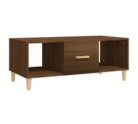 vidaXL Mesa de Centro Auxiliar Consola Salón Sofá Decoración Almacenamiento Café Té Comedor Mueble Casa Hogar Madera Contrachapada Marrón Roble