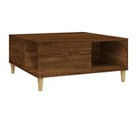 vidaXL Mesa de Centro Madera contrachapada Roble marrón 80x80x36,5 cm