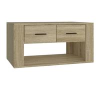 vidaXL Mesa de Centro Madera contrachapada Roble Sonoma 80x50x40 cm