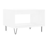 vidaXL Mesa de Centro Madera de ingeniería Blanca 60x50x40 cm, Mesa Auxiliar, Mesa de salón, Mesa Decorativa, mesita de sofá, mesita de Centro