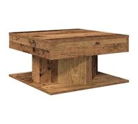 vidaXL Mesa de Centro Madera de Ingeniería Envejecida 55x55x30 cm, Mesita Decorativa para Sofá y Salón