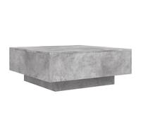 vidaXL Mesa de Centro Madera de ingeniería Gris hormigón 80x80x31 cm