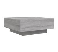 vidaXL Mesa de Centro Madera de ingeniería Gris Sonoma 80x80x31 cm