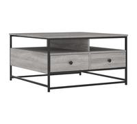 vidaXL Mesa de Centro Madera de ingeniería Gris Sonoma 80x80x45 cm