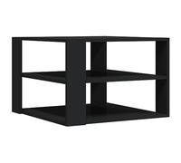 vidaXL Mesa de Centro Madera de ingeniería Negro 59,5x59,5x40 cm