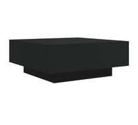 vidaXL Mesa de Centro Madera de ingeniería Negro 80x80x31 cm