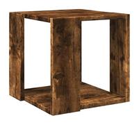 vidaXL Mesa de Centro Madera de ingeniería Roble Ahumado 32x32x30 cm