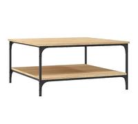 vidaXL Mesa de Centro Madera de ingeniería Roble Sonoma 80x80x40 cm