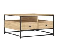 Mesa De Centro Madera De Ingeniería Roble Sonoma 80x80x45 Cm Vidaxl