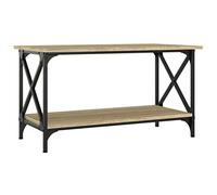 vidaXL Mesa de Centro Madera y Hierro Roble Sonoma 80x45x45 cm
