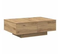 vidaXL Mesa de centro, mesa auxiliar con espacio de almacenamiento, mesa de café para salón, mesa de salón, moderna, roble Artisan, madera de roble