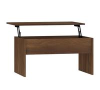 vidaXL Mesa de Centro Mesita Auxiliar Consola Lateral Salón Sofá Sala de Estar Café Mueble Mobiliario Madera Contrachapada Marrón Roble 80x50,5x41,5cm