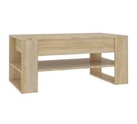 vidaXL Mesa de Centro Mesita Auxiliar Consola Lateral Salón Sofá Sala de Estar Café Muebles Mobiliario Madera Contrachapada Roble Sonoma 102x55x45 cm