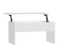 vidaXL Mesa de Centro Mesita Auxiliar Consola Lateral Salón Sofá Sala de Estar Café Muebles Mobiliario Madera Contrachapada Blanco 80x50,5x41,5 cm
