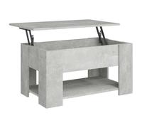 vidaXL Mesa de Centro Mesita Auxiliar Consola Lateral Salón Sofá Sala de Estar Café Muebles Mobiliario Madera Contrachapada Gris Hormigón 79x49x41 cm