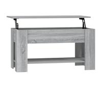 vidaXL Mesa de Centro Mesita Auxiliar Consola Lateral Salón Sofá Sala de Estar Café Muebles Mobiliario Madera Contrachapada Gris Sonoma 101x49x52 cm