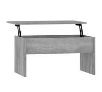 vidaXL Mesa de Centro Mesita Auxiliar Consola Lateral Salón Sofá Sala de Estar Café Muebles Mobiliario Madera Contrachapada Gris Sonoma 80x50,5x41,5cm