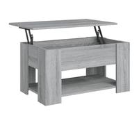 vidaXL Mesa de Centro Mesita Auxiliar Consola Lateral Salón Sofá Sala de Estar Café Muebles Mobiliario Madera Contrachapada Gris Sonoma 79x49x41 cm