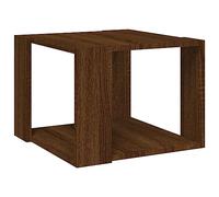 vidaXL Mesa de Centro Mesita Auxiliar Consola Lateral Salón Sofá Sala de Estar Café Muebles Mobiliario Madera Contrachapada Roble Marrón 40x40x30 cm