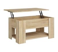 vidaXL Mesa de Centro Mesita Auxiliar Consola Lateral Salón Sofá Sala de Estar Café Muebles Mobiliario Madera Contrachapada Roble Sonoma 79x49x41 cm