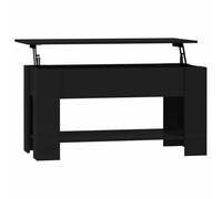 vidaXL Mesa de Centro Mesita Auxiliar Consola Lateral Salón Sofá Sala de Estar Café Muebles Mobiliario Madera Contrachapada Negro 101x49x52 cm