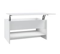 vidaXL Mesa de Centro Mesita Auxiliar Consola Lateral Salón Sofá Sala de Estar Café Muebles Mobiliario Madera Contrachapada Blanco 80x50x40 cm