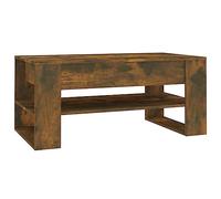 vidaXL Mesa de Centro Mesita Auxiliar Consola Lateral Salón Sofá Sala de Estar Café Muebles Mobiliario Madera Contrachapada Roble Ahumado 102x55x45 cm
