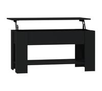 vidaXL Mesa de Centro Mesita Auxiliar Consola Lateral Salón Sofá Sala de Estar Café Muebles Mobiliario Madera Contrachapada Negro 101x49x52 cm