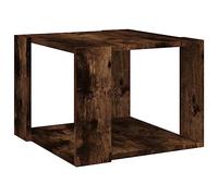 vidaXL Mesa de Centro Mesita Auxiliar Consola Lateral Salón Sofá Sala de Estar Café Muebles Mobiliario Madera Contrachapada Roble Ahumado 40x40x30 cm