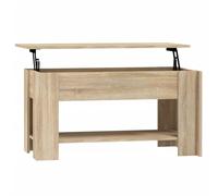 vidaXL Mesa de Centro Mesita Auxiliar Consola Lateral Salón Sofá Sala de Estar Café Muebles Mobiliario Madera Contrachapada Roble Sonoma 101x49x52 cm