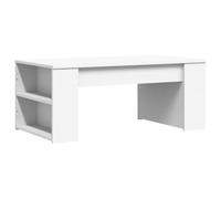 vidaXL Mesa de Centro, Mesita Auxiliar de Almacenaje, Mesilla de Teléfono, Mesa Baja para Salón Oficina, Madera de Ingeniería Blanco