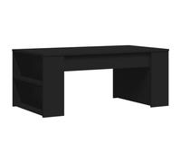 vidaXL Mesa de Centro, Mesita Auxiliar de Almacenaje, Mesilla de Teléfono, Mesa Baja para Salón Oficina, Madera de Ingeniería Negro