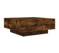 vidaXL Mesa de Centro, Mesita Auxiliar Rectangular, Mesa Baja de Sofá Teléfono, Mesita Decorativa para Salón, Madera de Ingeniería Roble Ahumado