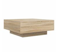 vidaXL Mesa de centro Madera de ingeniería Roble Sonoma 80x80x31 cm
