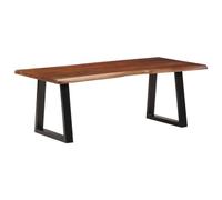 vidaXL Mesa de Centro Madera Maciza de Acacia marrón Miel 110x55x40 cm
