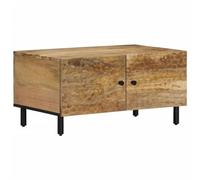 vidaXL Mesa de Centro, Mesita Baja de Sofá con Almacenamiento, Mueble Auxiliar, Decoración para Salón Hogar, Madera Maciza de Mango