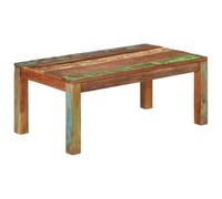 vidaXL Mesa de Centro, Mesita de Sofá con Almacenamiento, Mueble Auxiliar de Teléfono, Decoración para Salón Hogar, Madera Maciza Reciclada