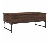 vidaXL Mesa de Centro, Mesita de Sofá con Almacenamiento, Mueble Auxiliar, Decoración para Salón Hogar, Madera de Ingeniería y Metal Marrón