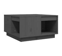 vidaXL Mesa de Centro Mueble Mesita Auxiliar Almacenamiento Café Salón Sala de Estar Comedor Cocina Hogar de Madera Maciza de Pino Gris