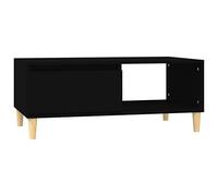 vidaXL Mesa de Centro Mueble Mesita Auxiliar Almacenamiento Café té Salón Sala de Estar Comedor Cocina Hogar Madera Contrachapada Negro