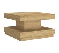 vidaXL Mesa de Centro Mueble Sofá Auxiliar Habitación Decorativa Dormitorio Salón Sala Oficina Despacho Estante Casa Hogar de MDF Marrón Claro