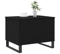 vidaXL Mesa de Centro Roble Negro 60 x 44,5 x 45 cm | Hecha para aguantar el uso diario, Se ve genial en cualquier tipo de decoración, Solo necesitas unas herramientas y listo