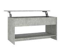 vidaXL Mesa de Centro Salón Sala Mueble Despacho Sofá Auxiliar Dormitorio Estante Hogar Habitación Madera Contrachapada Gris Hormigón