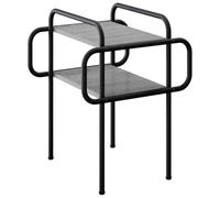 vidaXL Mesa de Centro Sonoma Gris 40 x 40 x 51 cm Madera de ingeniería, Mesa de Café Estilosa, Rectangular, Diseño Moderno, Fácil de Limpiar, 2 Niveles, Madera, Mueble Práctico