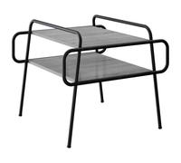 vidaXL Mesa de Centro Sonoma Gris 60 x 60 x 51 cm Madera de ingeniería, Mesa de Café Estilosa, Rectangular, Diseño Moderno, Fácil de Limpiar, 2 Niveles, Madera, Mueble Práctico