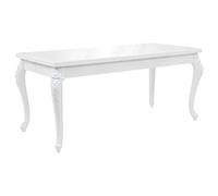 vidaXL Mesa de Comedor Blanco Brillante 179x89x81cm Mobiliario Decoración Casa