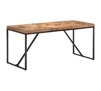 vidaXL Mesa de Comedor Cocina Cena Centro Auxiliar Consola Mesita Salón Lateral Hogar Sala de Estar 160x70x76 cm Madera Maciza de Acacia y Mango