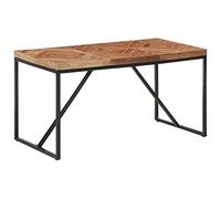 vidaXL Mesa de Comedor Cocina Centro Cena Auxiliar Consola Mesita Salón Lateral Hogar Sala de Estar 140x70x76 cm Madera Maciza de Mango y Acacia
