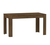 vidaXL Mesa de Comedor Cocina Mostrador Restaurante Cafetería Bistró Salón Sala de Estar Muebles Madera Contrachapada Roble Marrón 140x74,5x76 cm