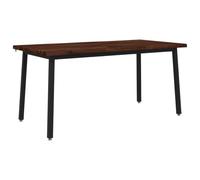vidaXL Mesa de Comedor con Borde Natural 140 x 90 x 75 cm